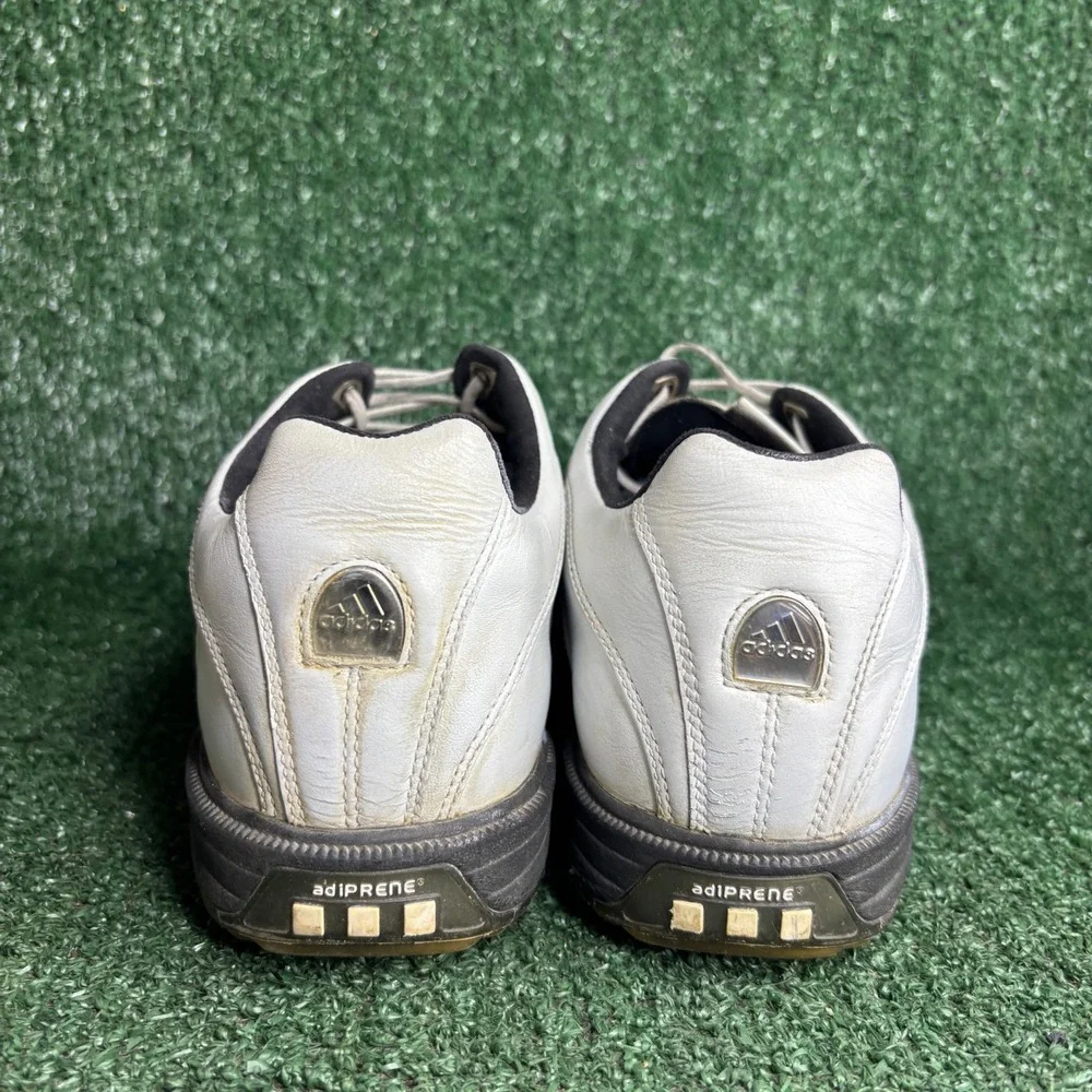 Adidas Tour 360 Leather Cleated Spiked Athletic Golf Shoes White Mens Size 10‎